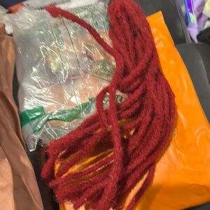 Stylish Red dread Hair Extensions - 18 pieces
